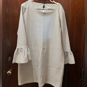 j.crew knit dress with ruffle sleeve details
